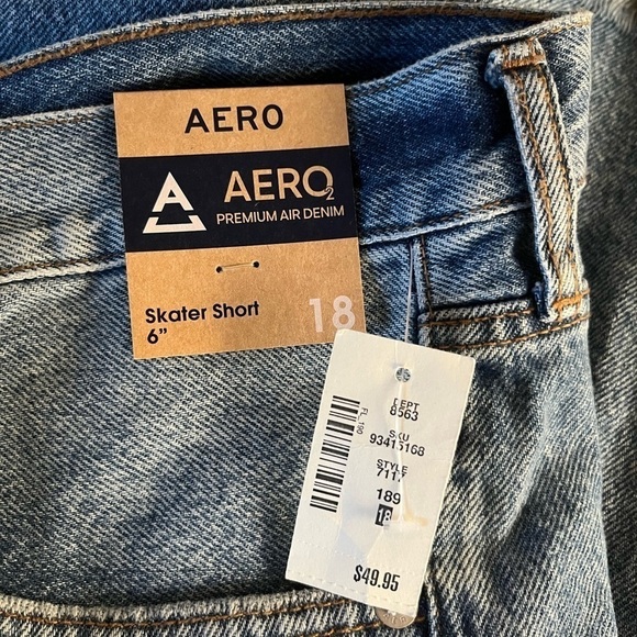 NWT Aeropostale Women’s Premium Air Dream Distressed Plus Size Skater Shorts - Picture 4 of 5